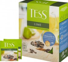 Чай Tess Lime Citrus peels зеленый с лаймом 100 пакетиков - Сила воды - сила природы